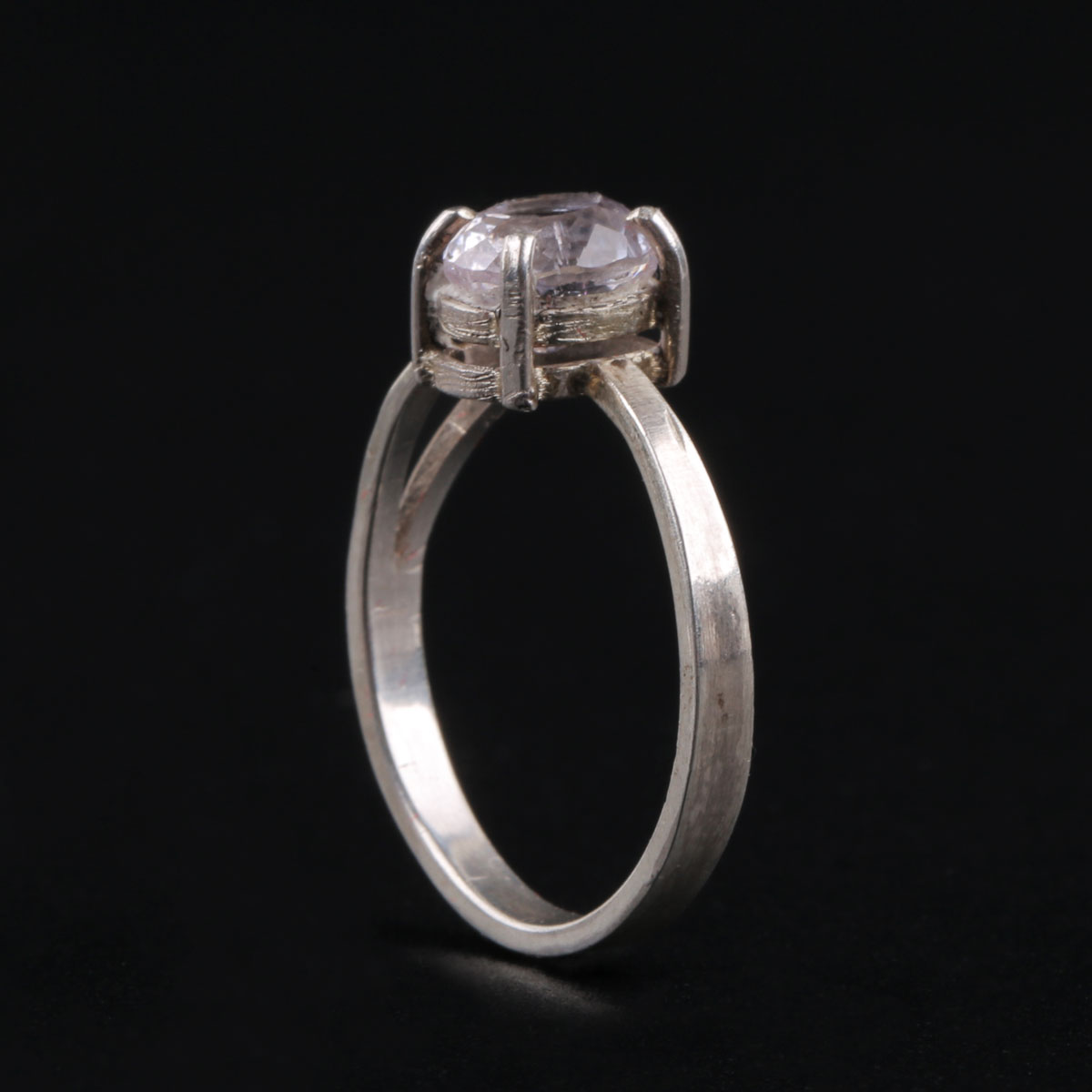Silver Kunzite Ring | Split Ring