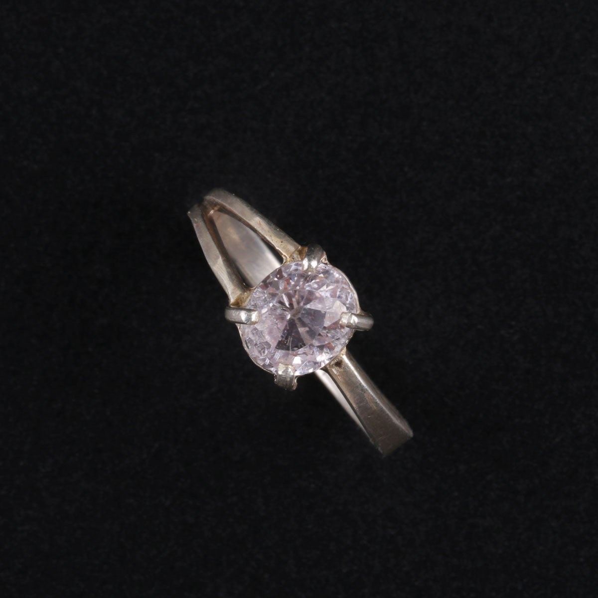 Silver Kunzite Ring | Split Ring