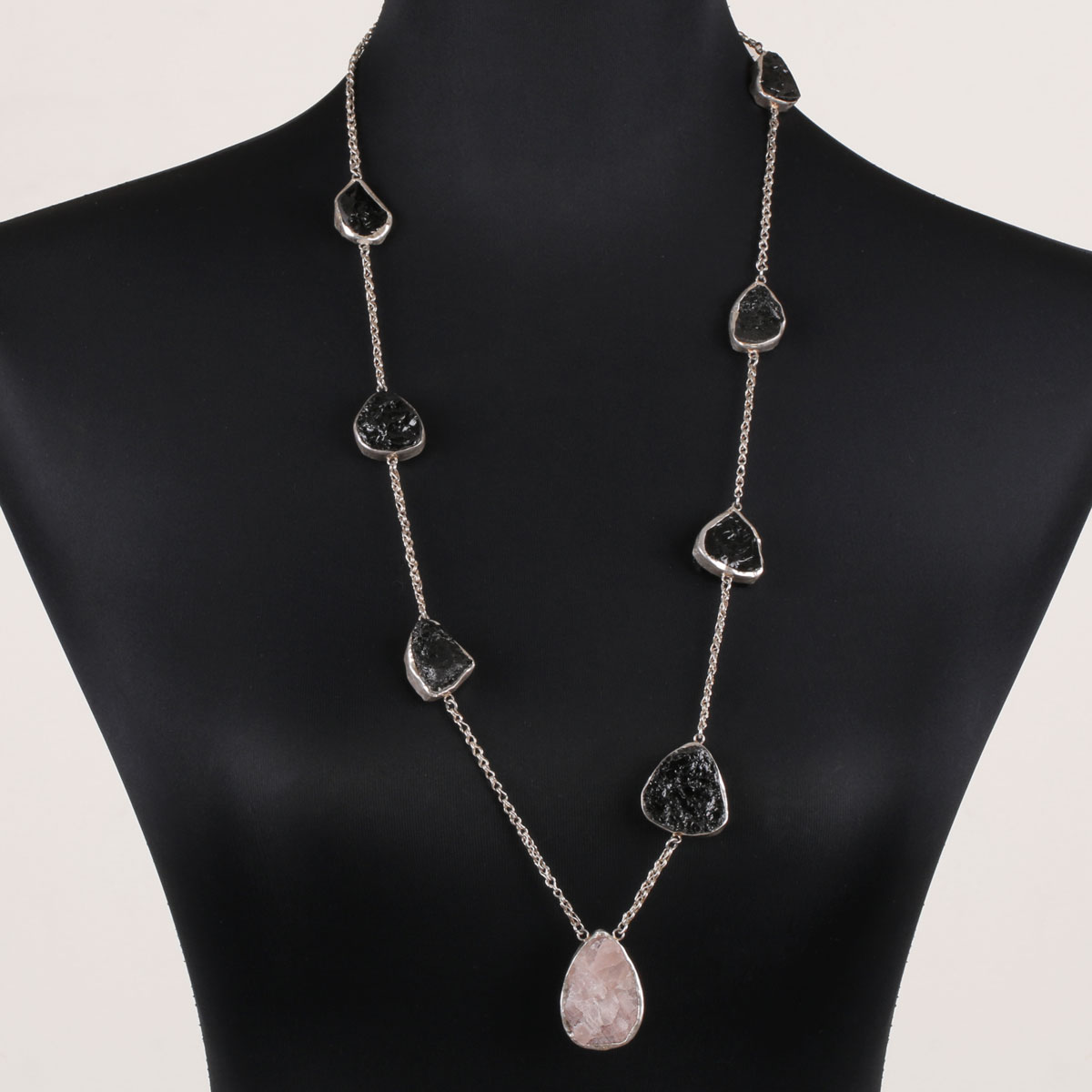 Kunzite Charm Necklace | Silver Necklace