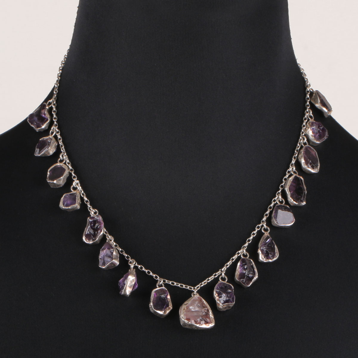 Ruby Charm Necklace | Silver Graduated Necklace
