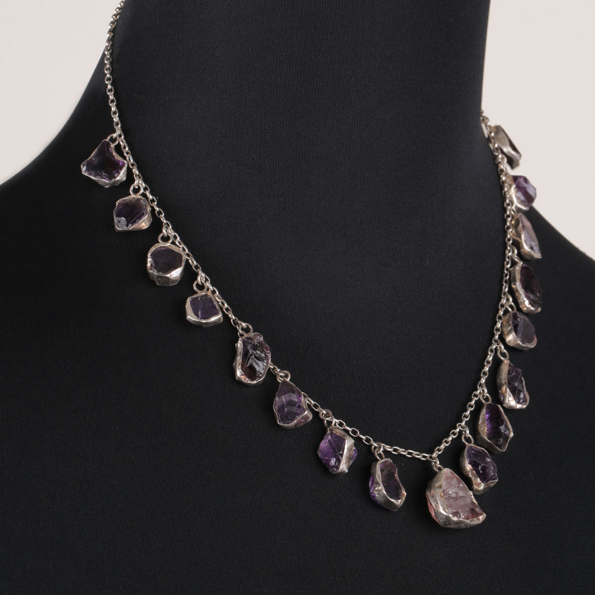 Ruby Charm Necklace | Silver Graduated Necklace