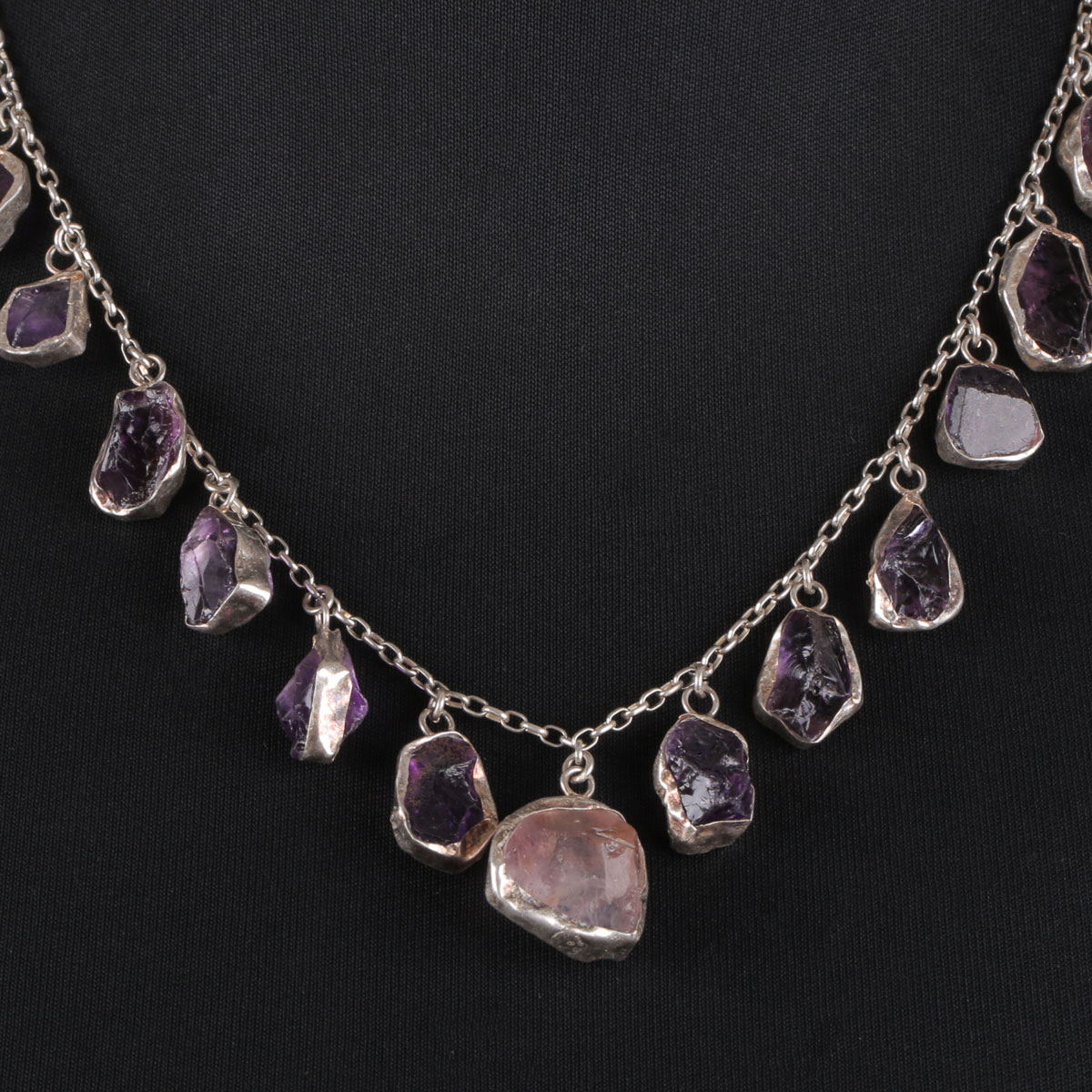 Ruby Charm Necklace | Silver Graduated Necklace