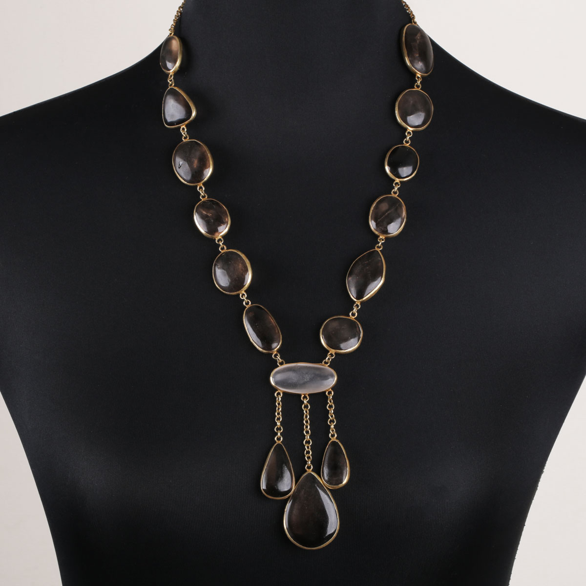 Agate Stone Pendant | Beaded Necklace