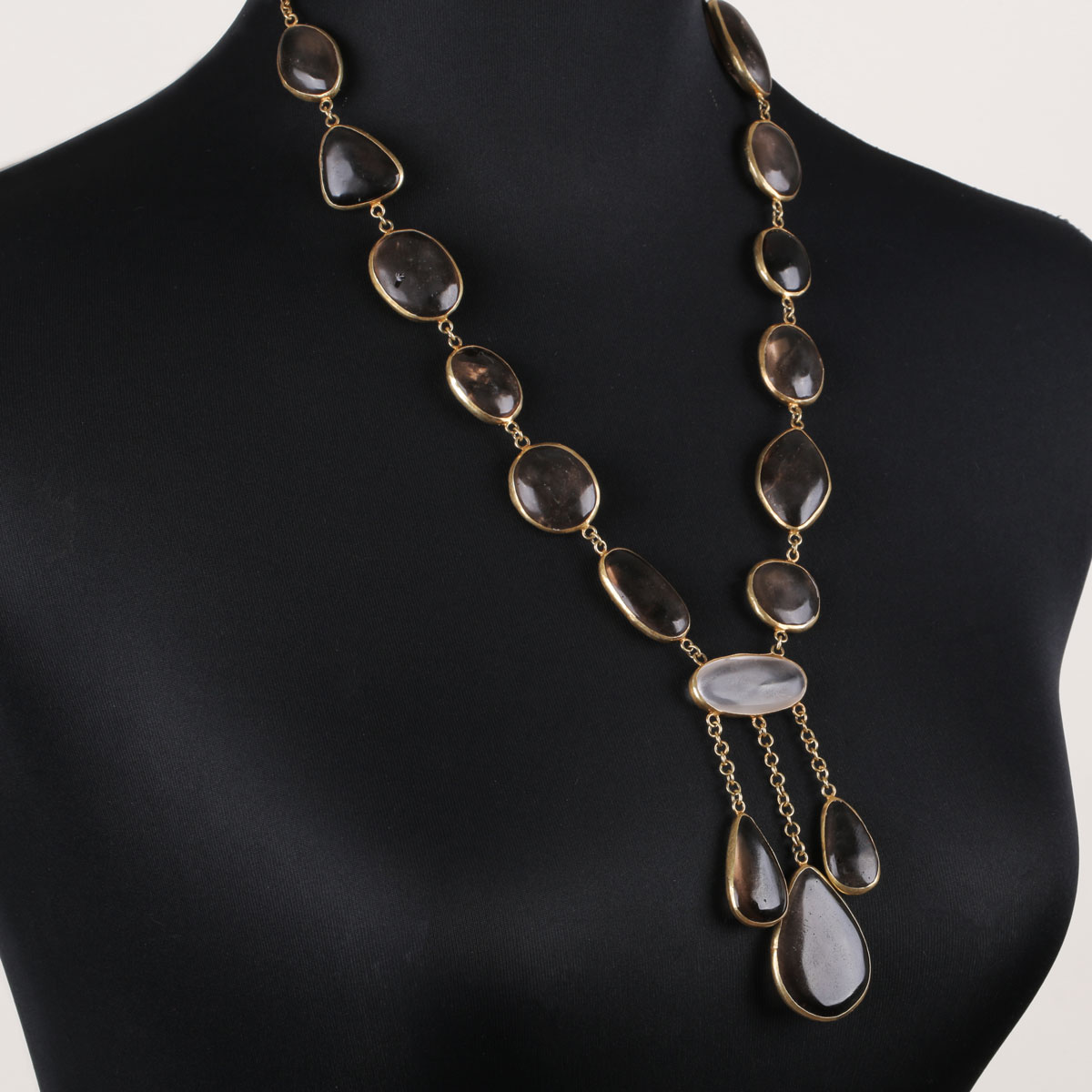 Agate Stone Pendant | Beaded Necklace