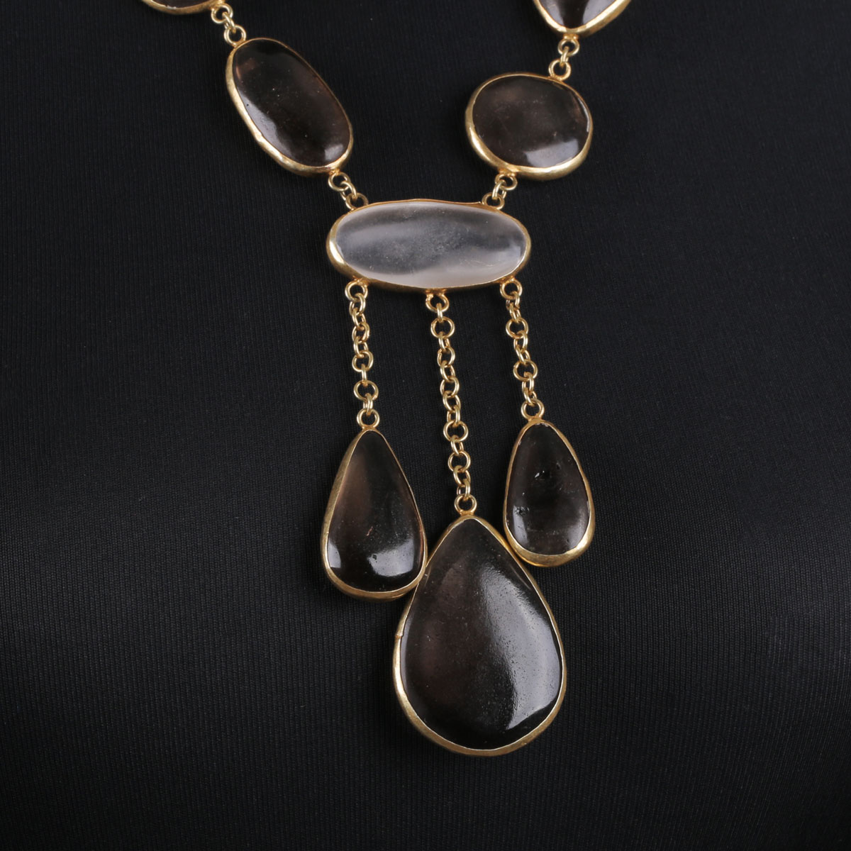 Agate Stone Pendant | Beaded Necklace