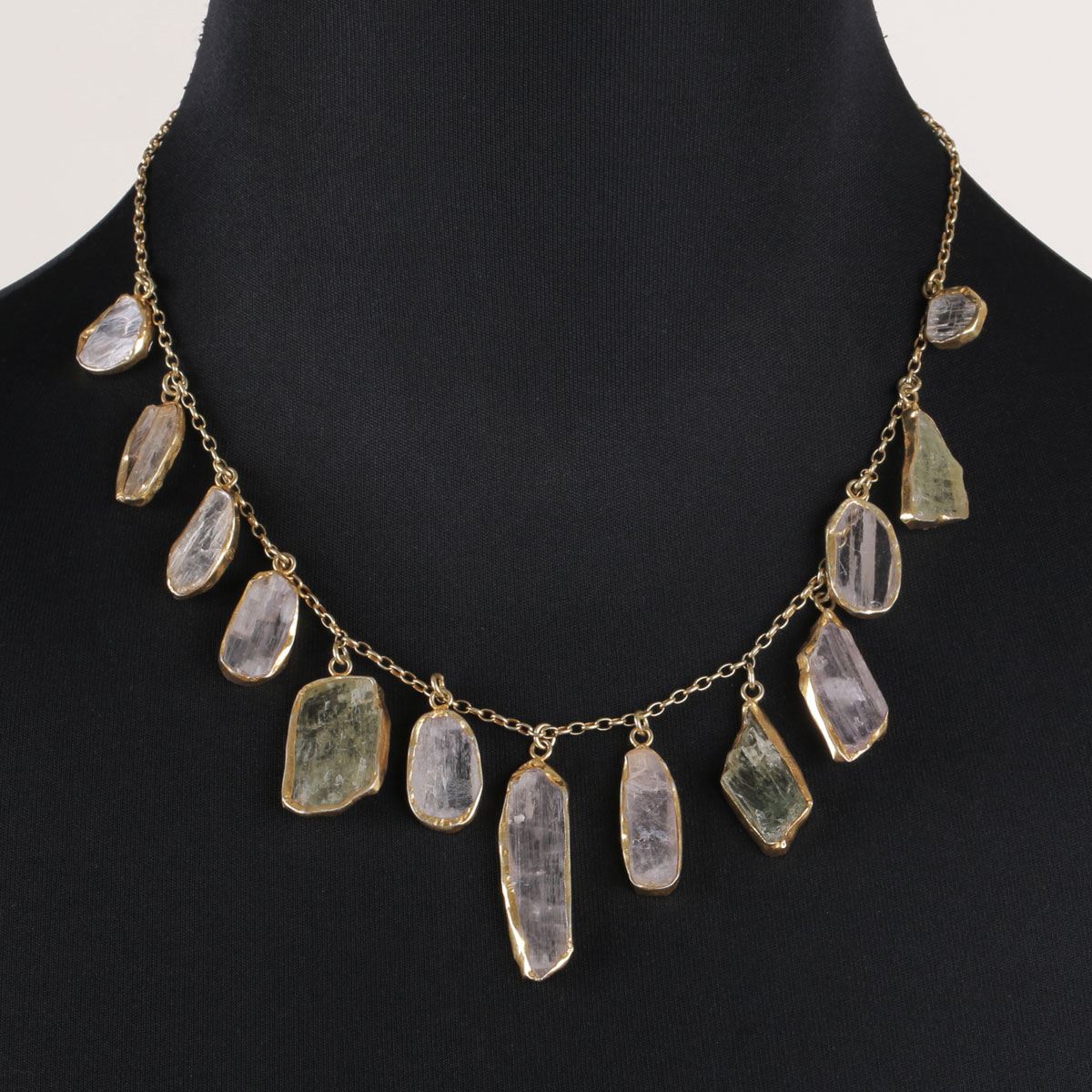 Quartz Charm Necklace | Silver Gemstone Pendant