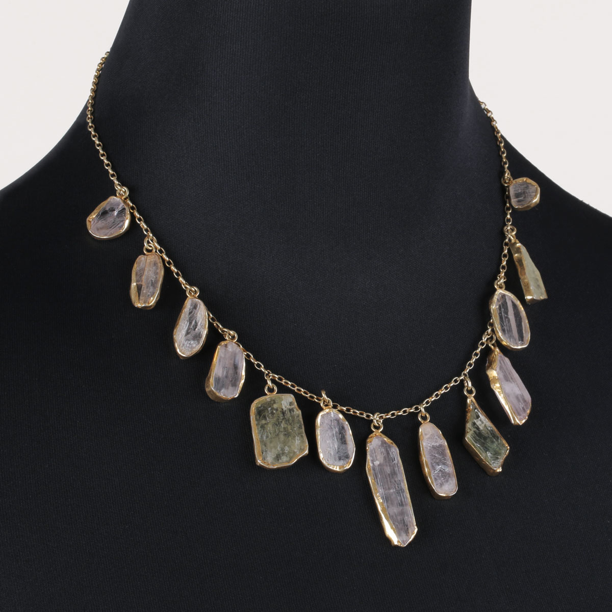 Quartz Charm Necklace | Silver Gemstone Pendant