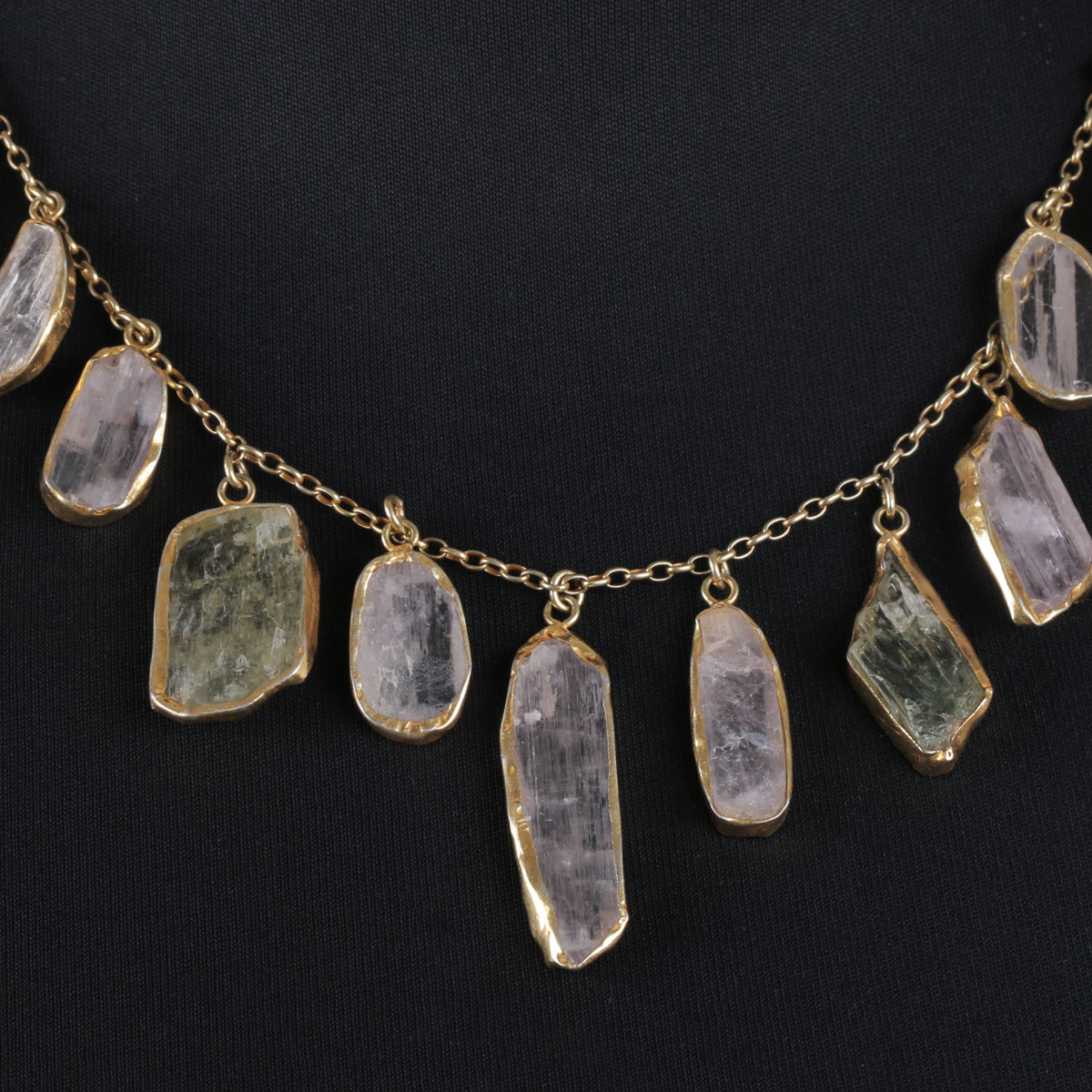 Quartz Charm Necklace | Silver Gemstone Pendant