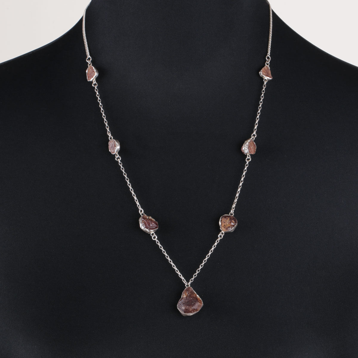 Ruby Necklace | Silver Chain Necklace