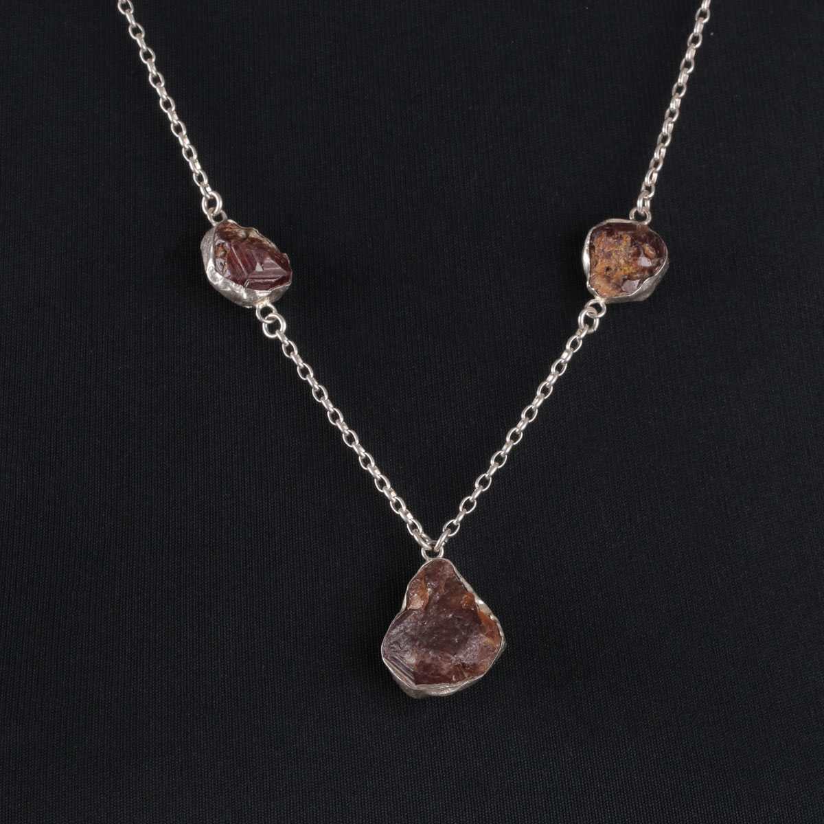 Ruby Necklace | Silver Chain Necklace