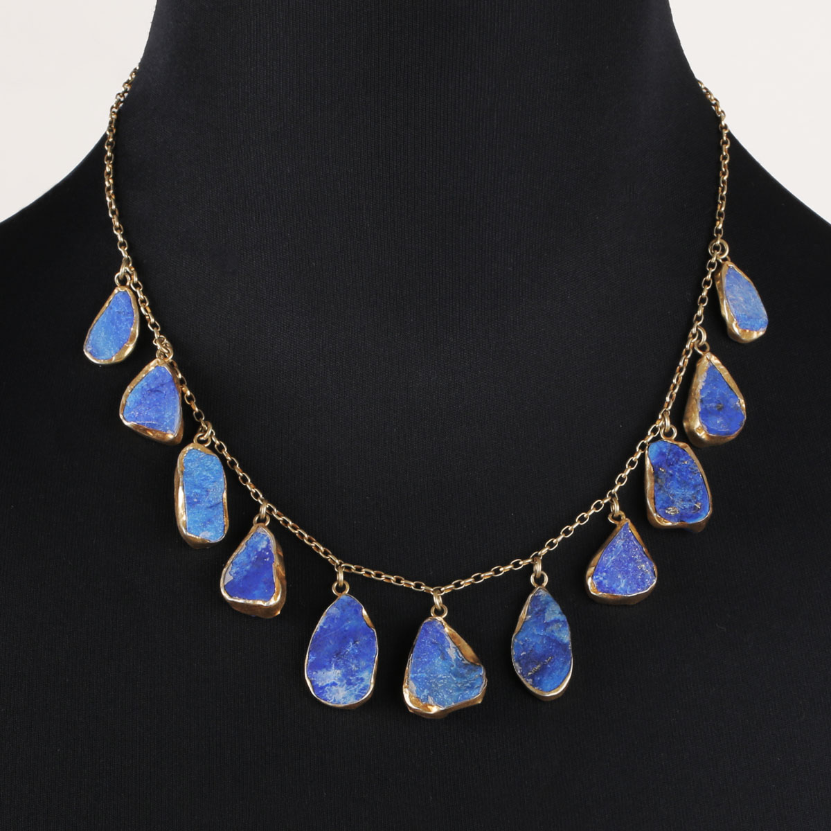 Blue Lapis Necklace | Single Strand Charm Locket 