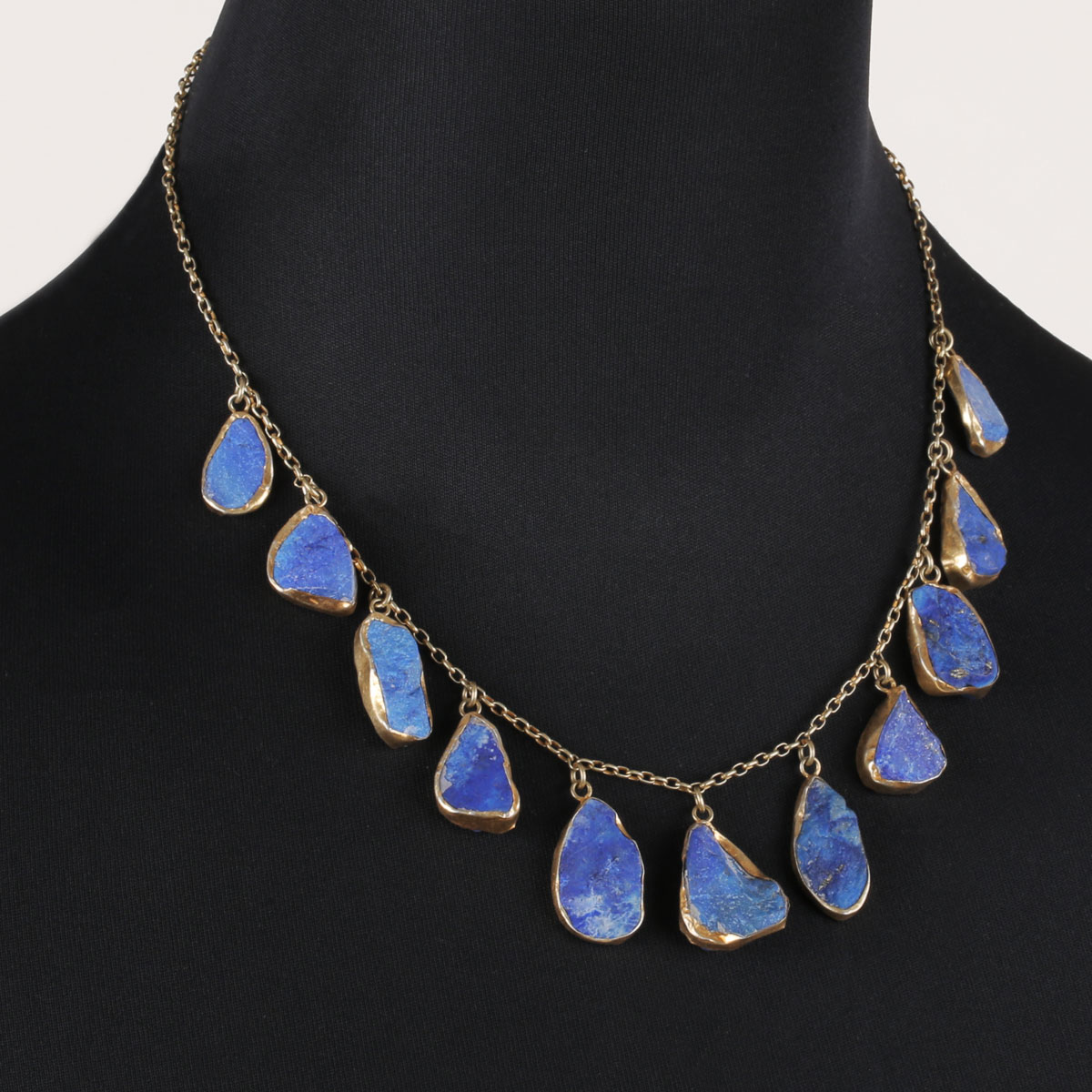 Blue Lapis Necklace | Single Strand Charm Locket 