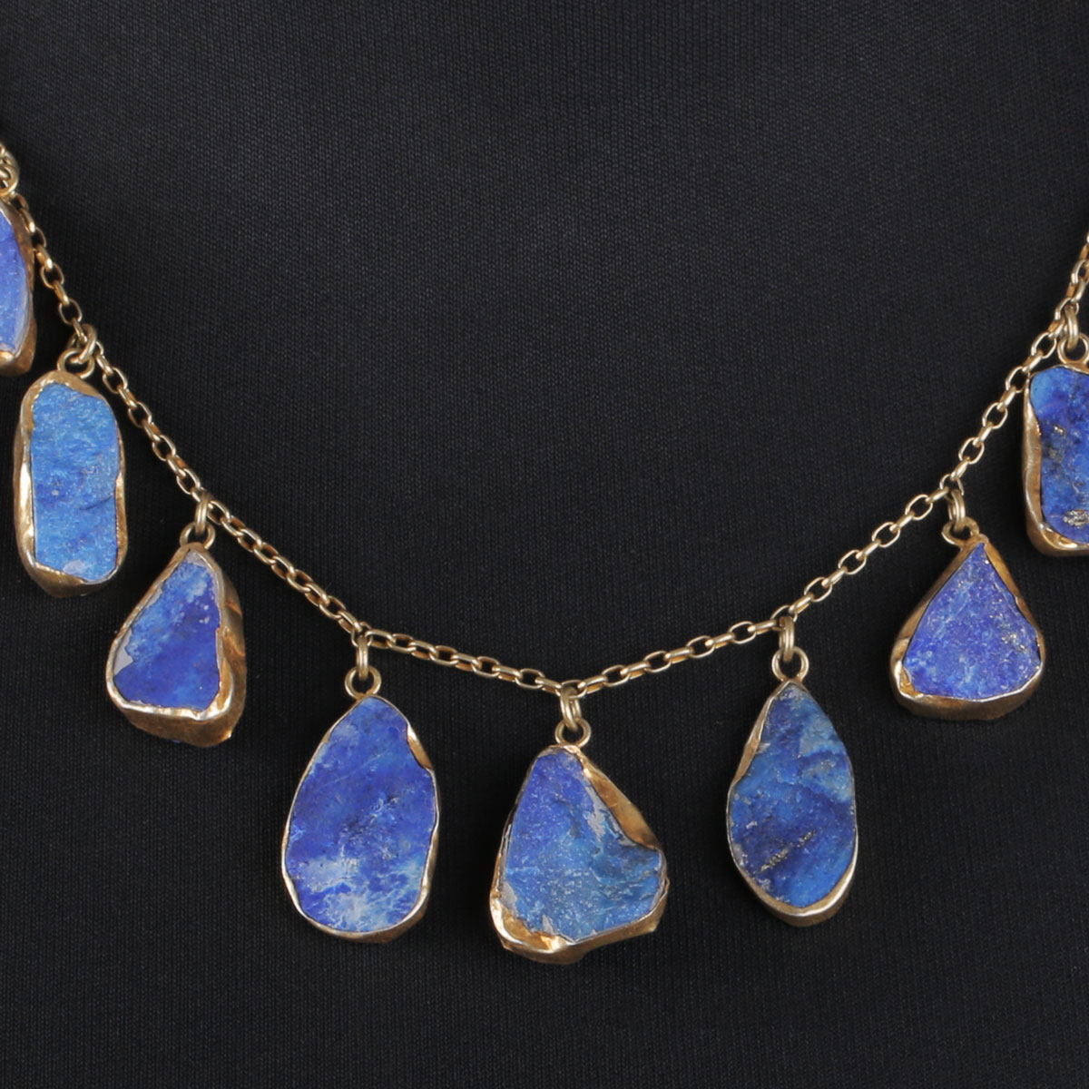 Blue Lapis Necklace | Single Strand Charm Locket 