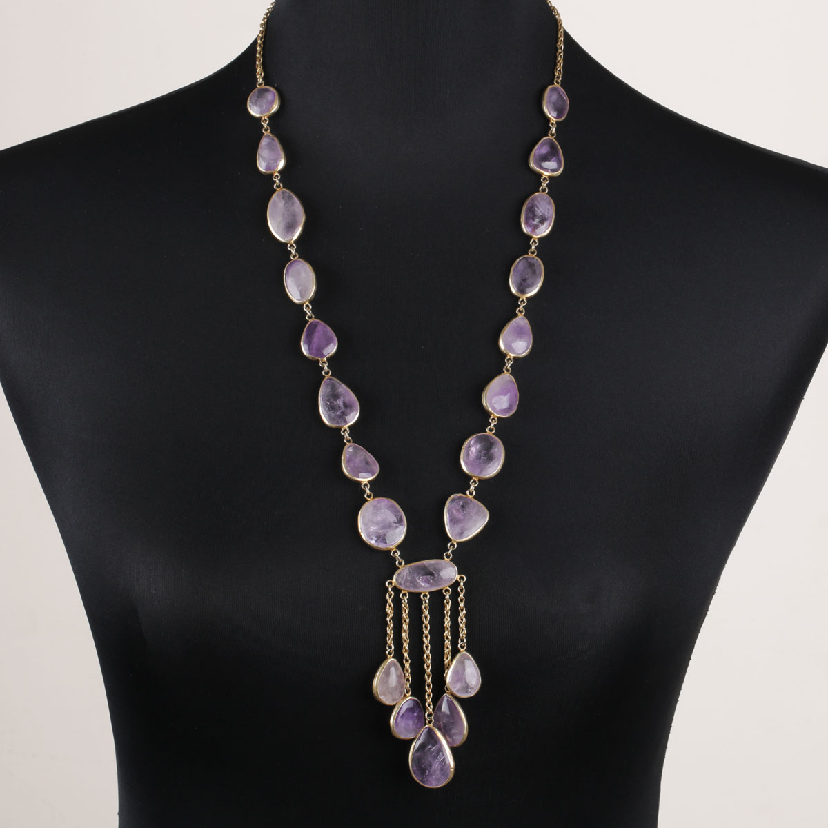 Garnet Drippy Necklace | Gem Strand Necklace