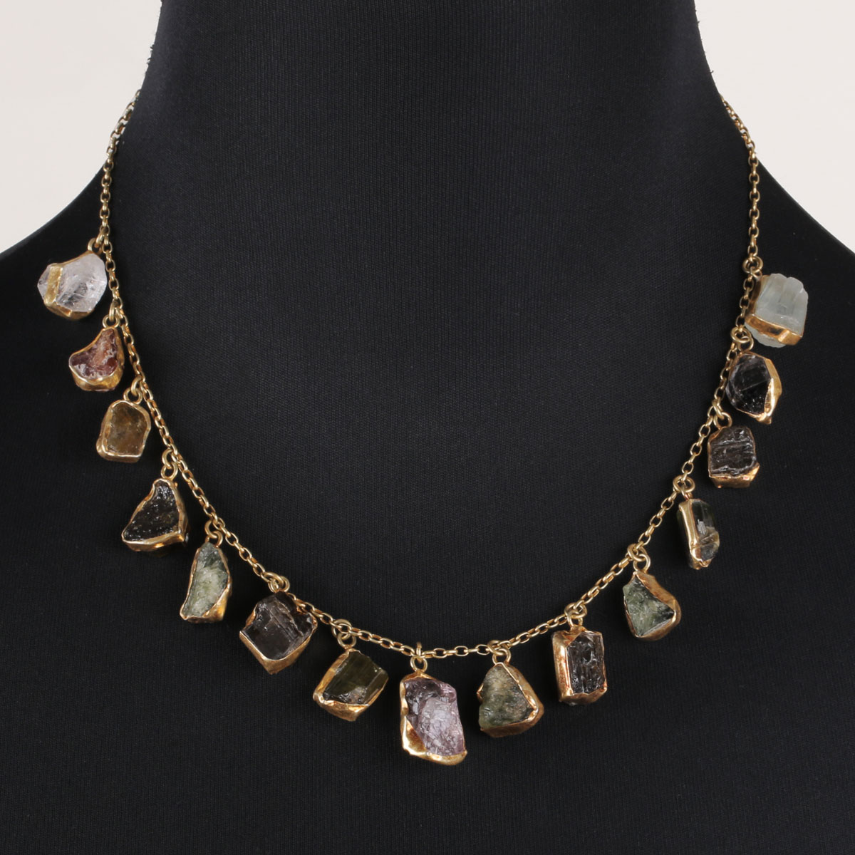 Multi-Stone Charm Locket | Silver Necklace