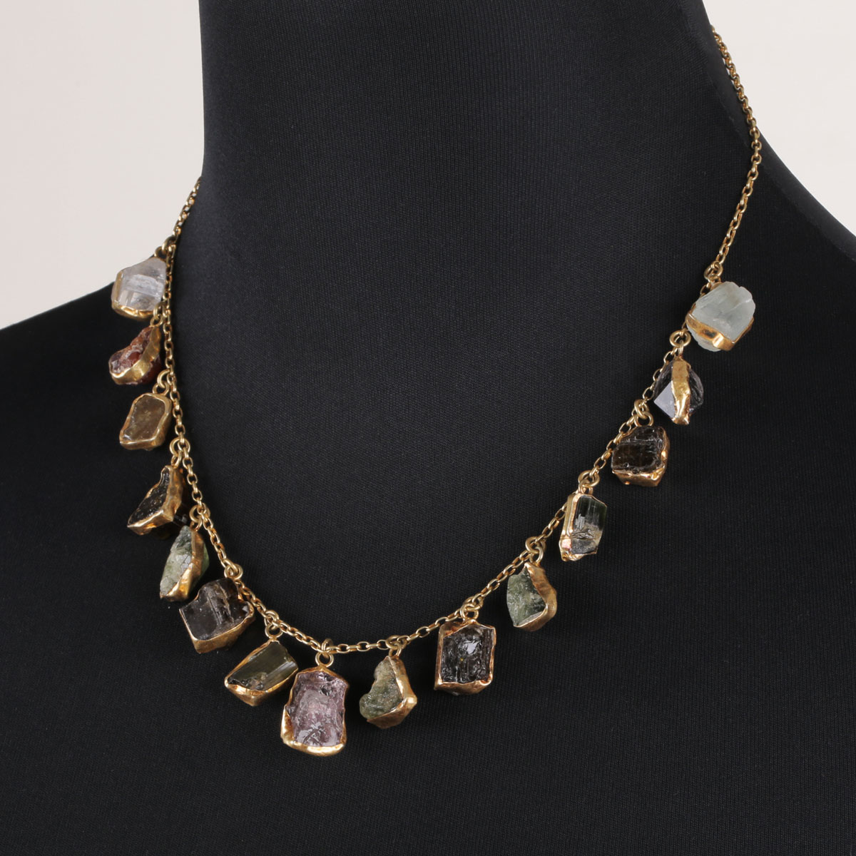 Multi-Stone Charm Locket | Silver Necklace