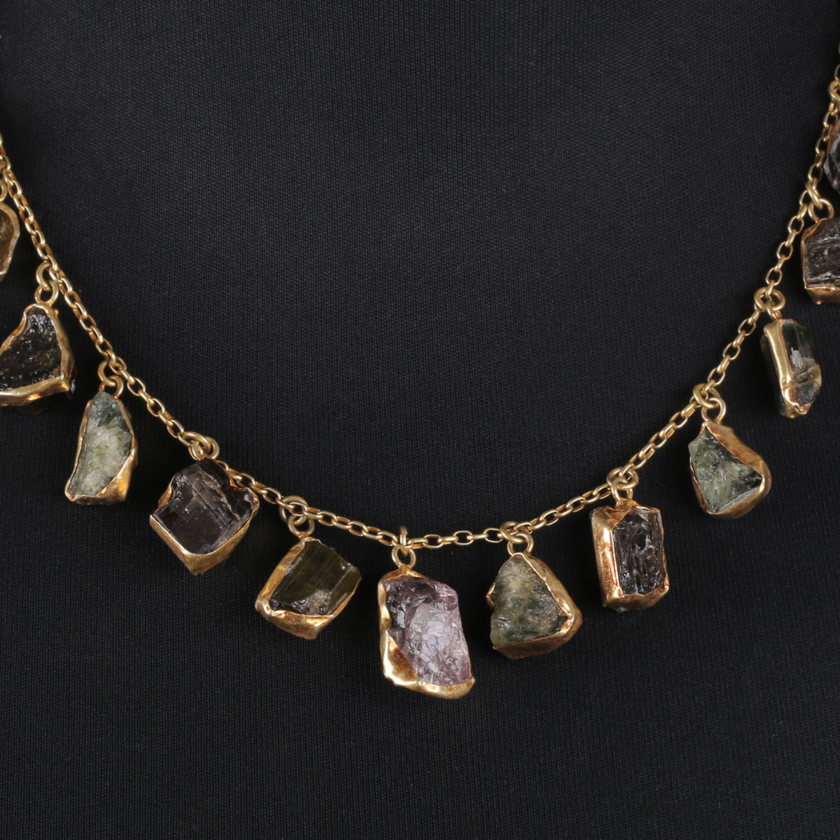 Multi-Stone Charm Locket | Silver Necklace