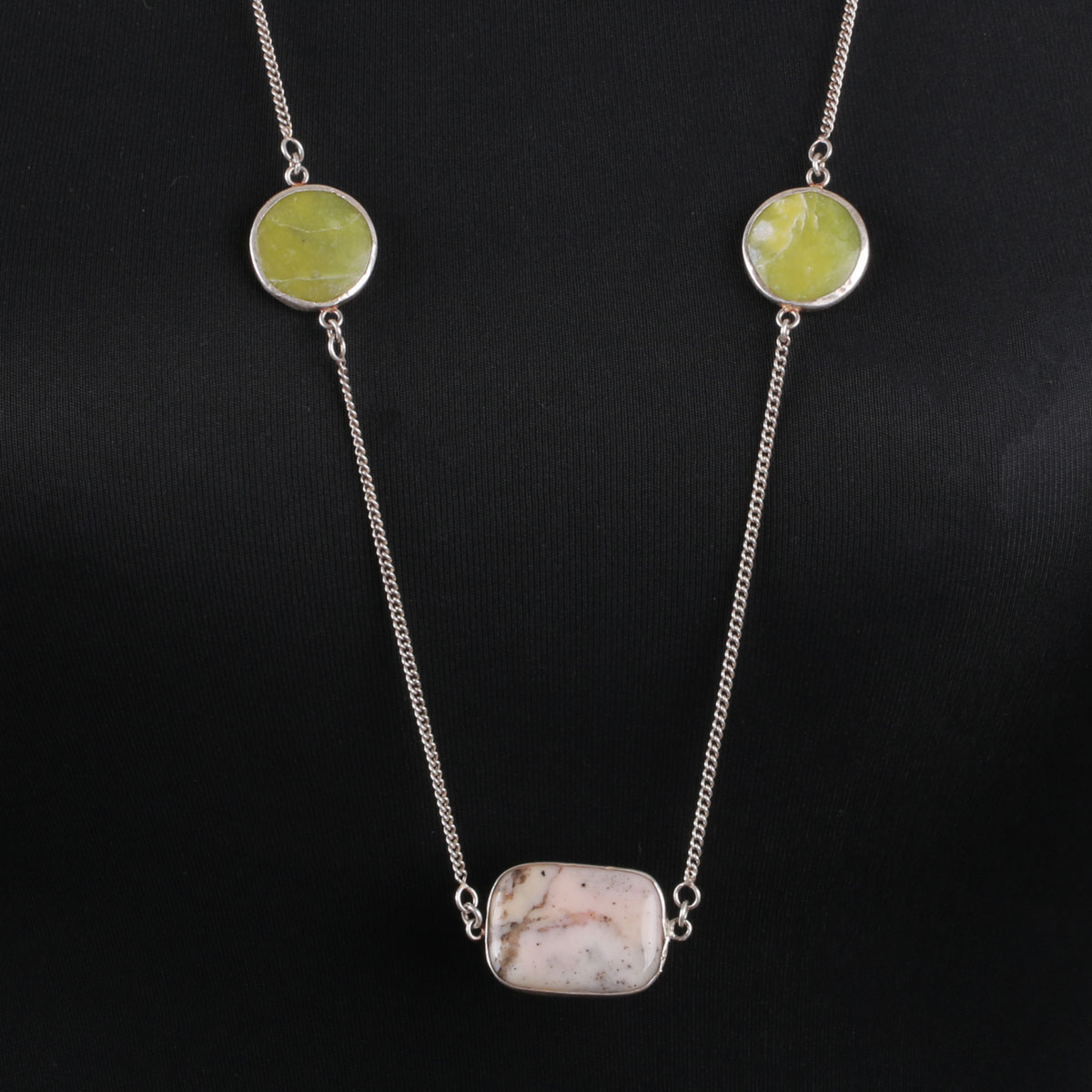 Jade Stone Necklace | Station Necklace