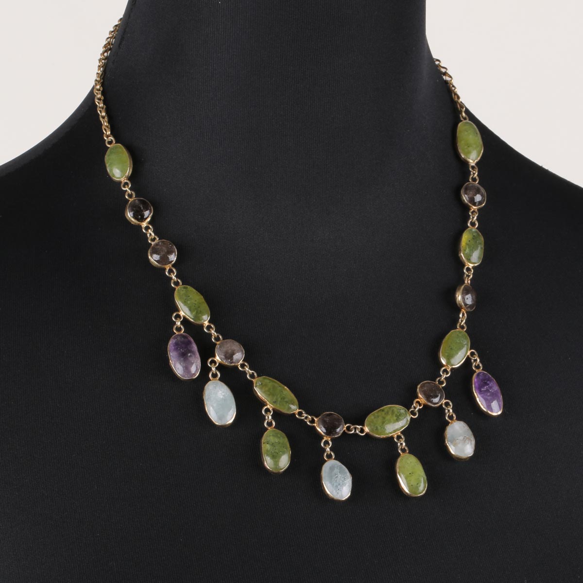 Agate Drippy Necklace | Multi-Stone Bid Necklace