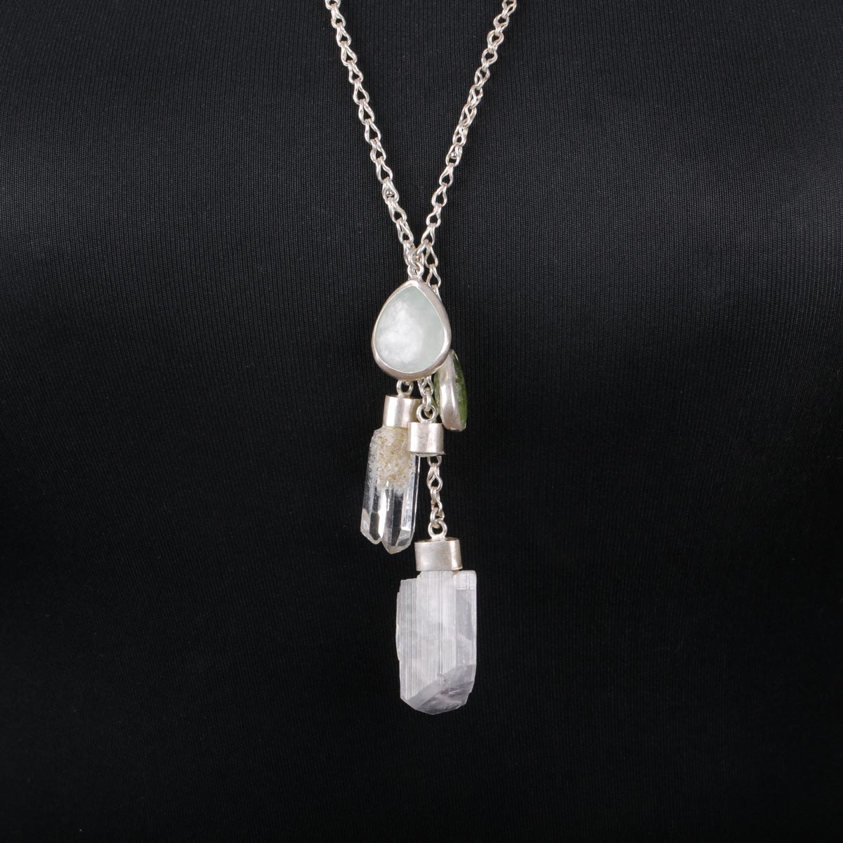 Kunzite Necklace | Lariat Pendant