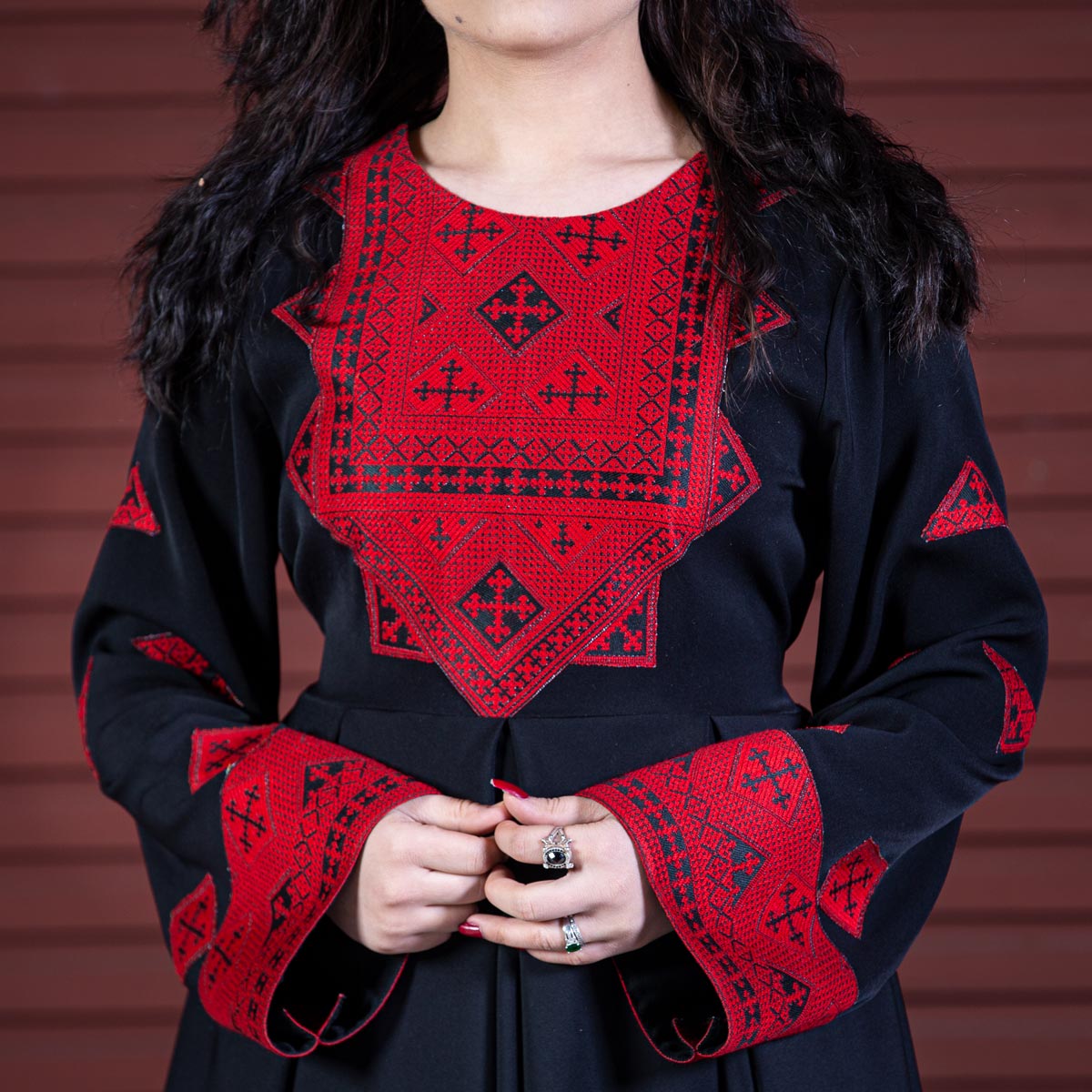 Black Balochi Embroidered Dress