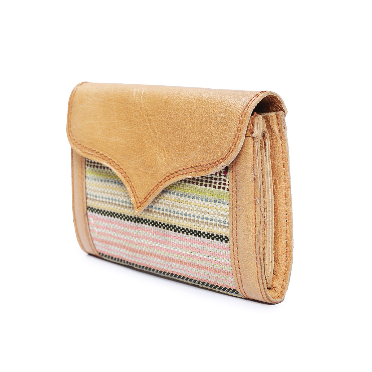 Leather Clutch Hand Purse | Cream Envelope Handbag