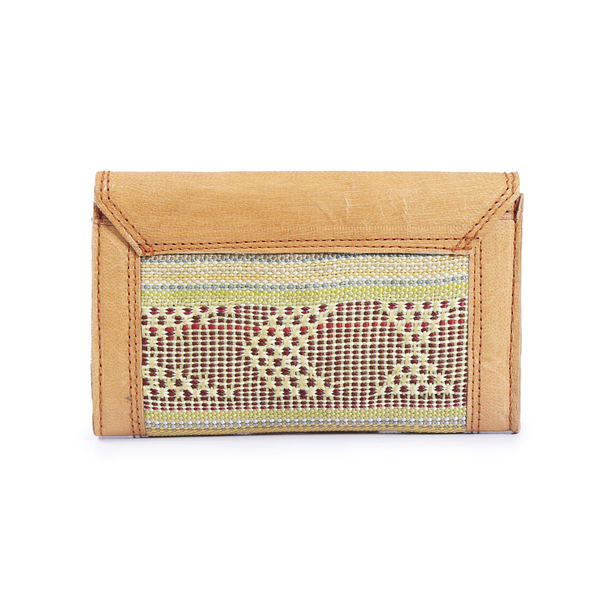 Leather Clutch Hand Purse | Cream Envelope Handbag