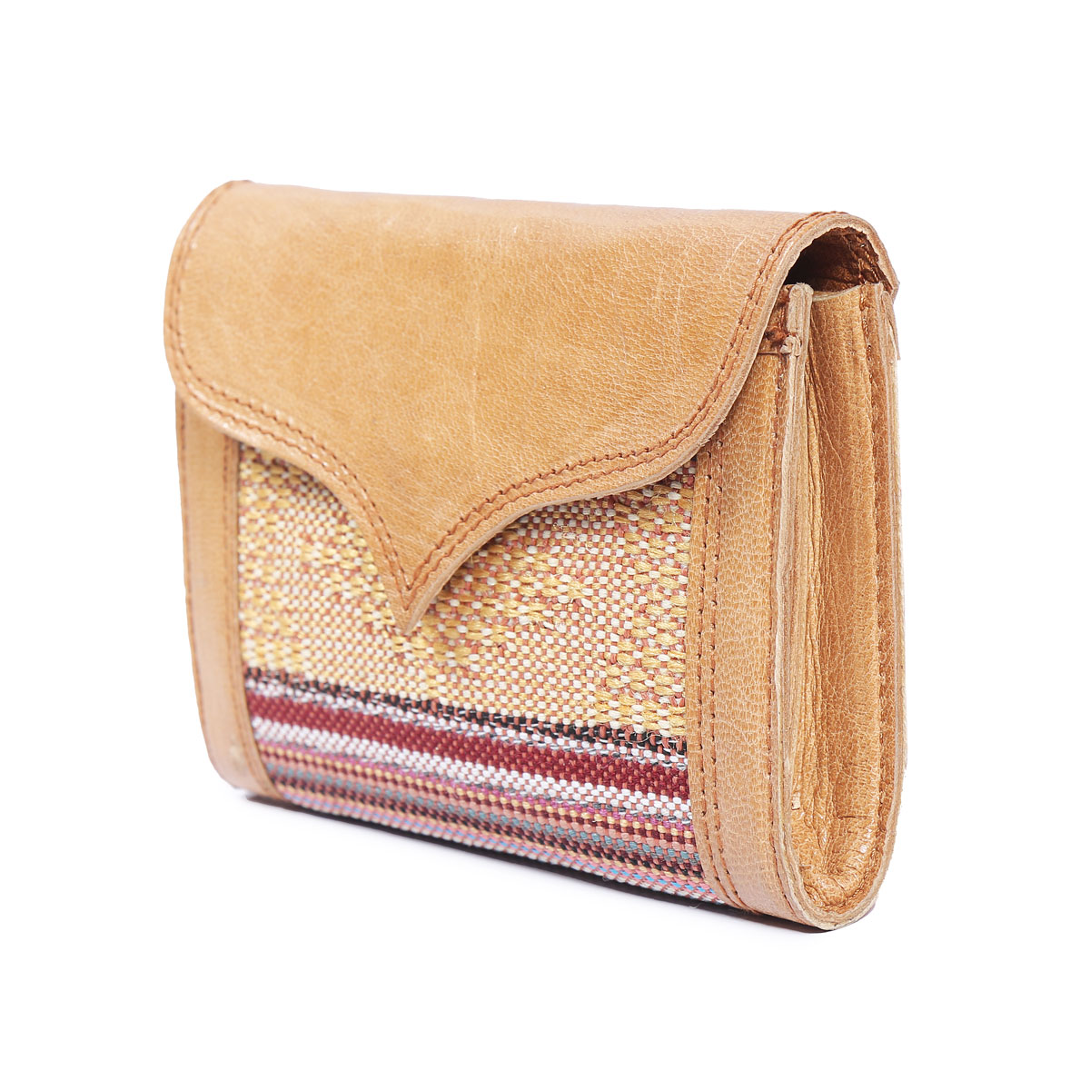 Leather Envelope Hand Purse | Cream Clutch Handbag