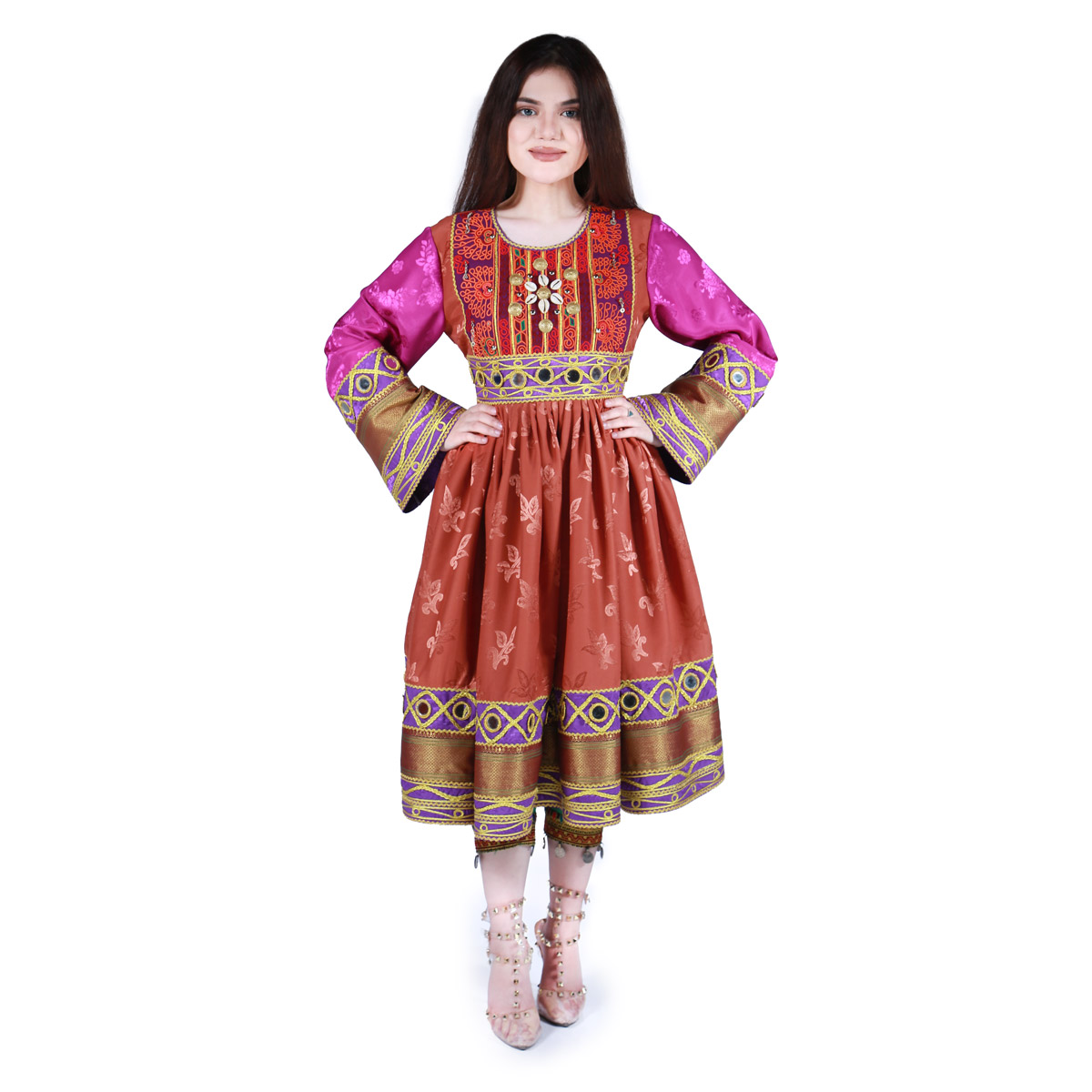 Squash Kochi Bead Embroidered Afghani Dress