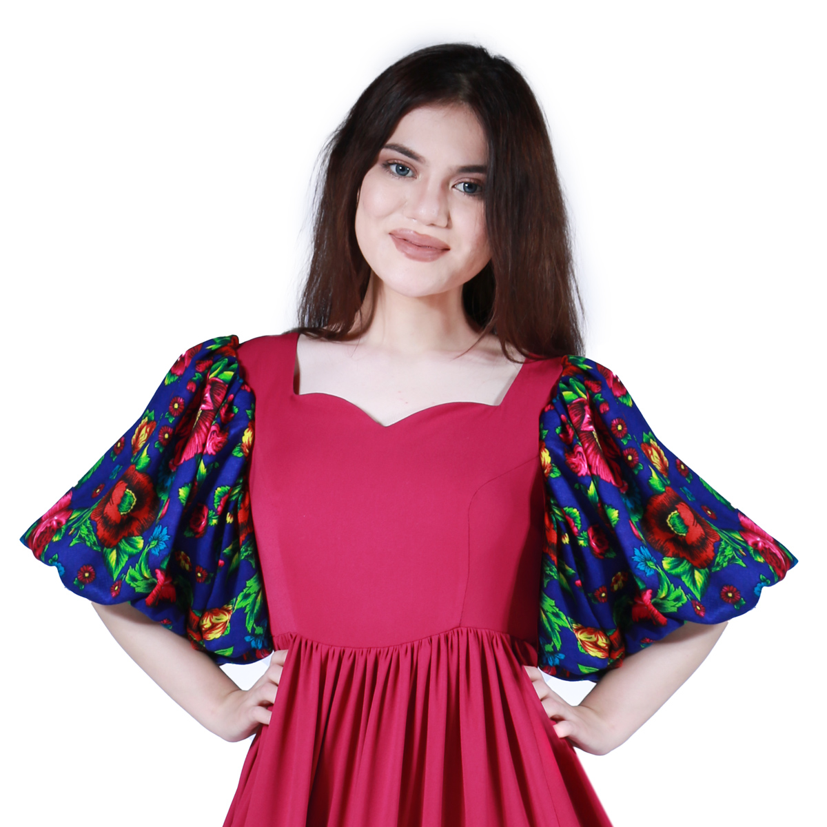 Crepe Gand Afghan Long Dress