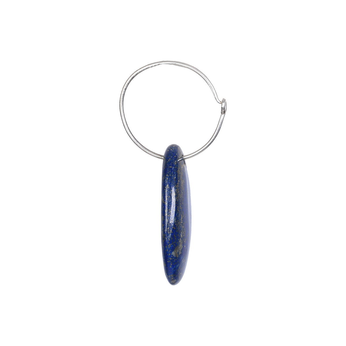 Lapis Earrings Dangle Earrings | Sterling Silver Hook Oval Earrings