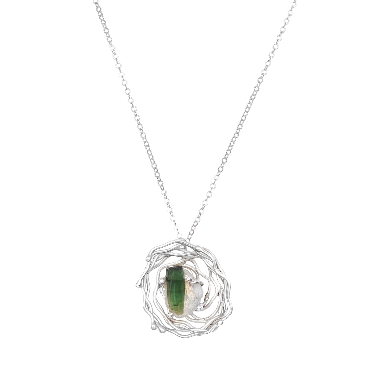 Green Emerald Stone Necklace