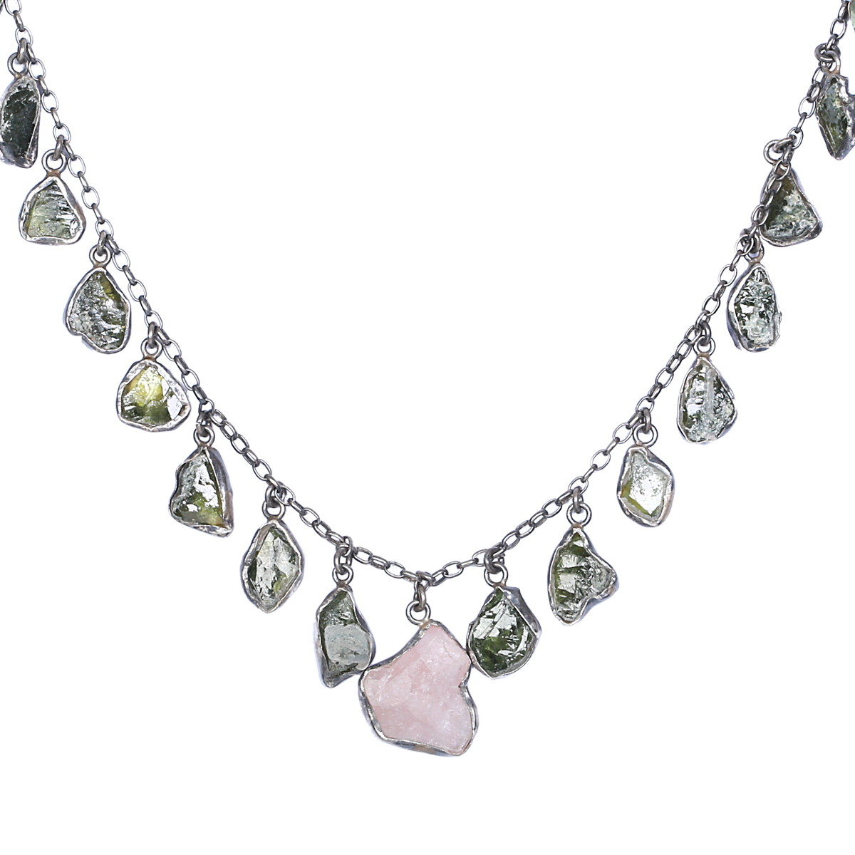 Beruj Stone Charm Necklace | Sterling Silver Gemstone Necklace
