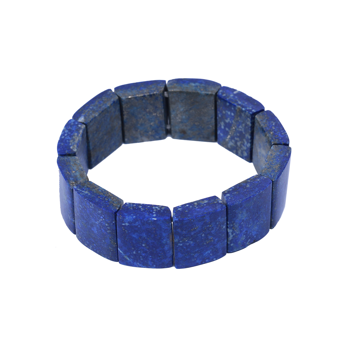 Lapis Lazuli Stretch Bracelet | Silver Slap Design Bracelet