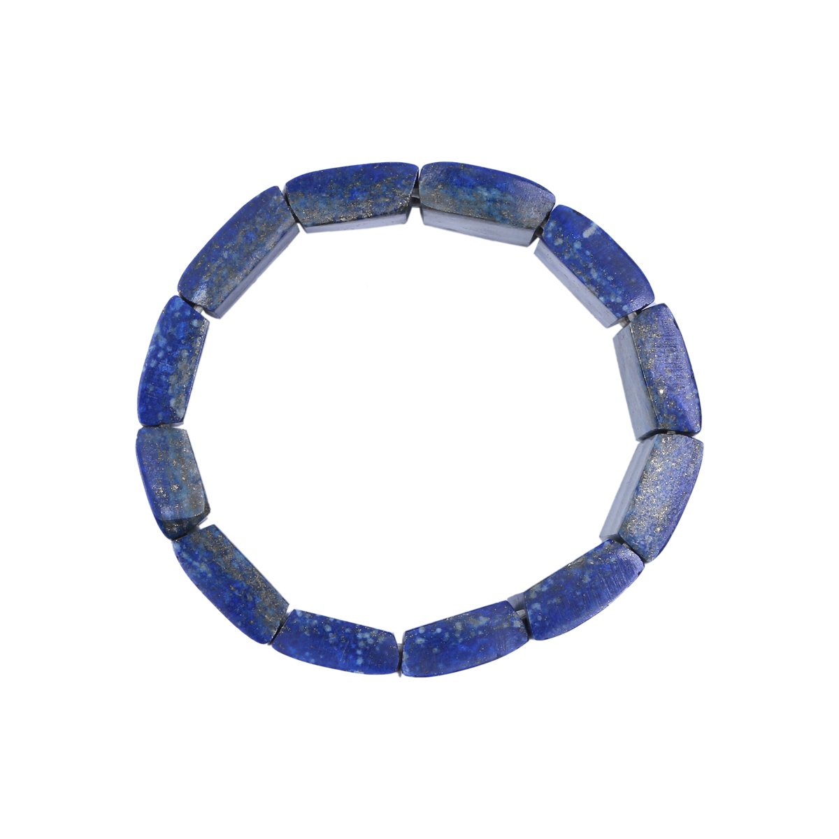 Lapis Lazuli Stretch Bracelet | Silver Slap Design Bracelet