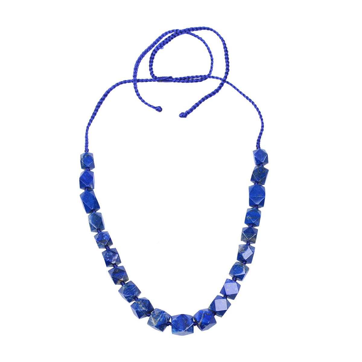 Lapis Lazuli Jewelry Set | Graduated Necklace & Rectangle Earrings