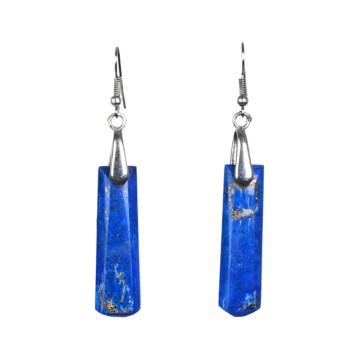 Lapis Lazuli Jewelry Set | Graduated Necklace & Rectangle Earrings