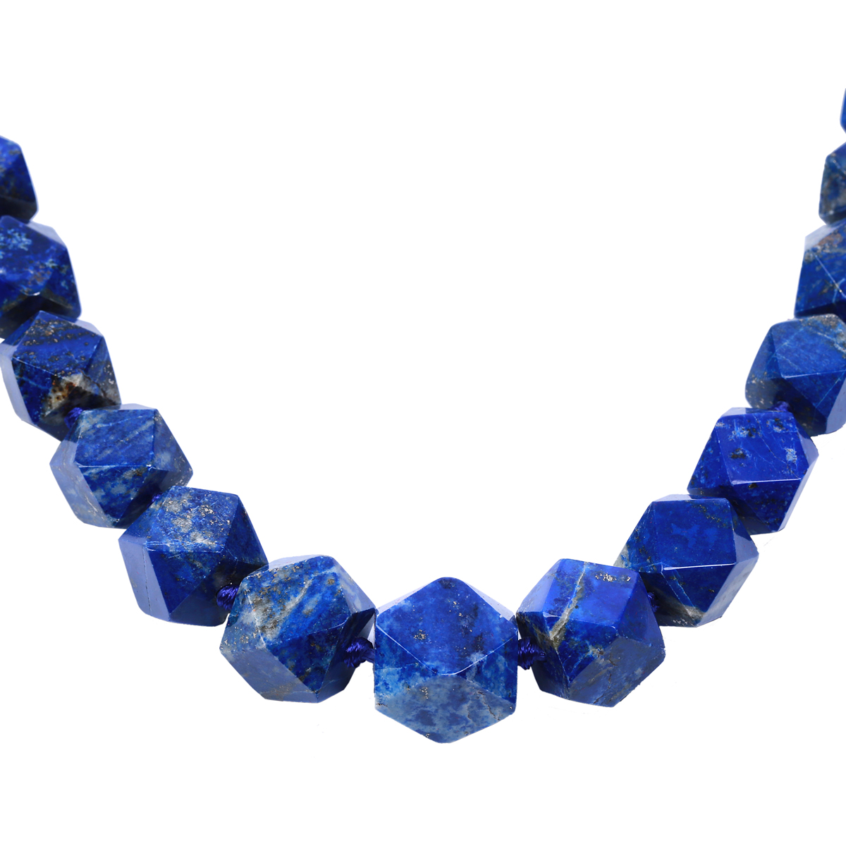 Lapis Lazuli Graduated Necklace | Sterling Silver Choker Necklace