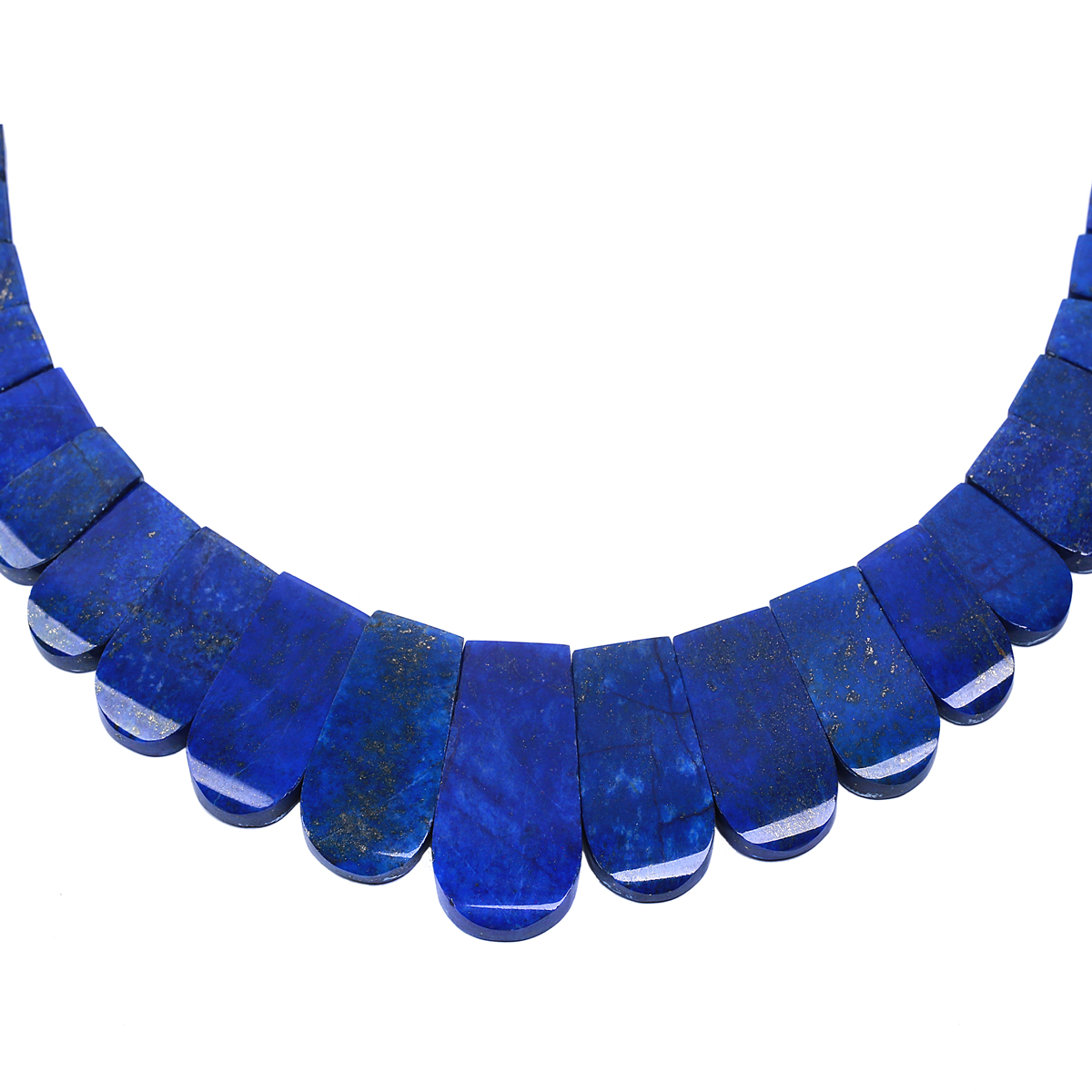 Denim Blue Lapis Stone Necklace | Braided Collar Necklace