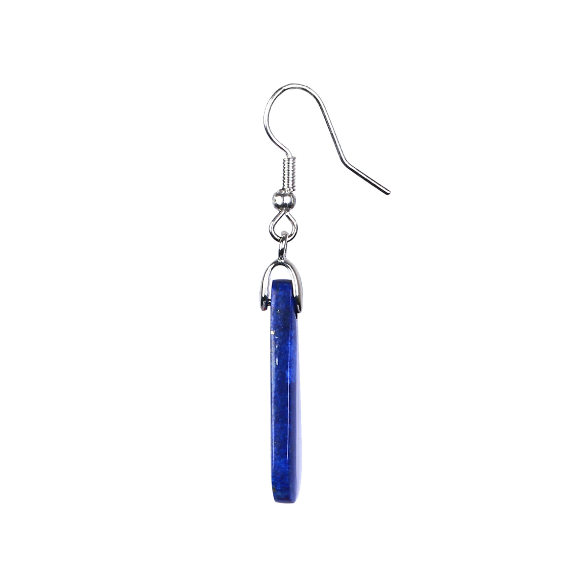 Lapis Lazuli Stone Hook Earrings | Sterling Silver Pear Drop Earrings