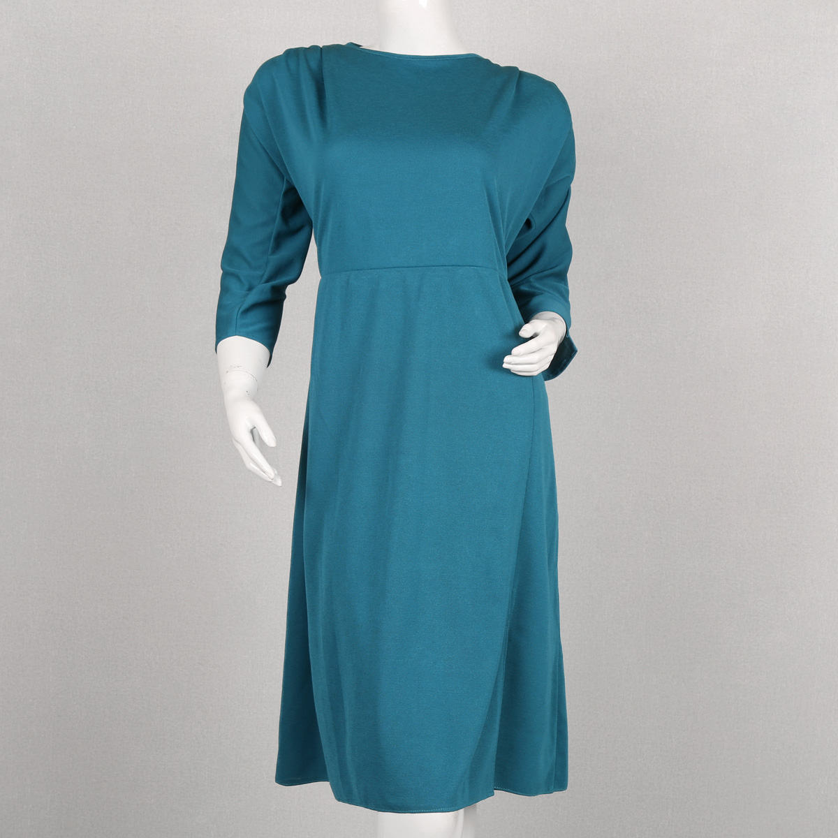 Simple Plain Gown | Teal Casual Wear Dress