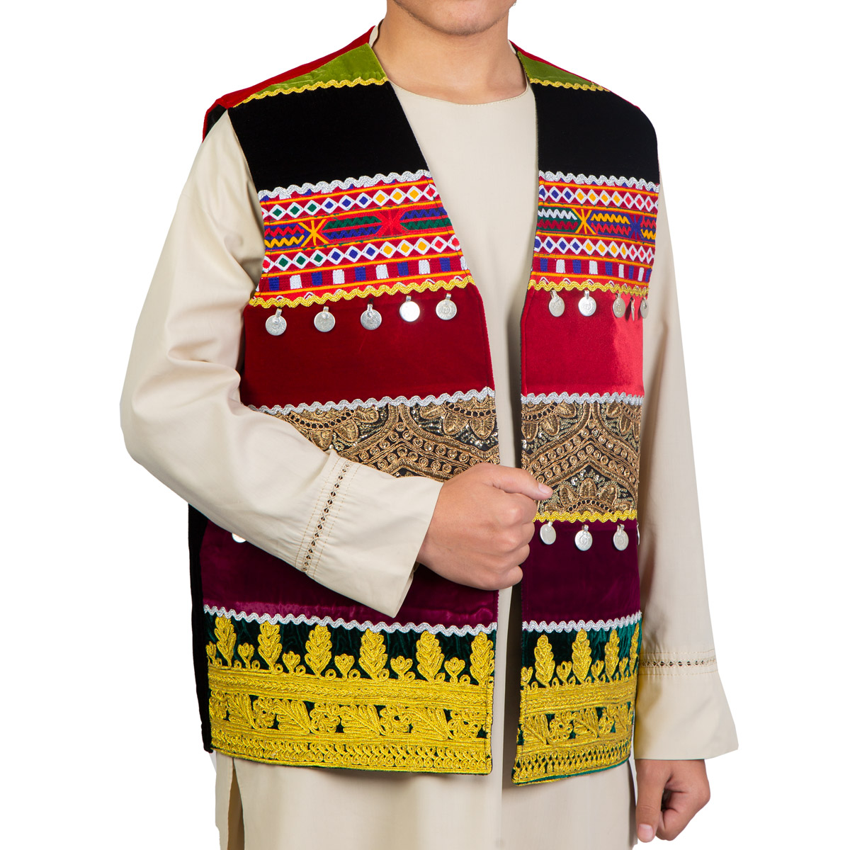 Pauli and Cherma Embroidered Wasket | Waistcoat for Men