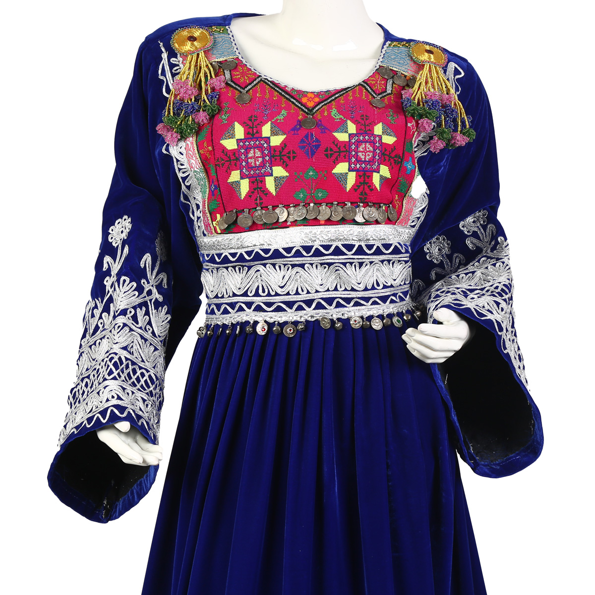Hazaragi Style Blue Afghan Dress