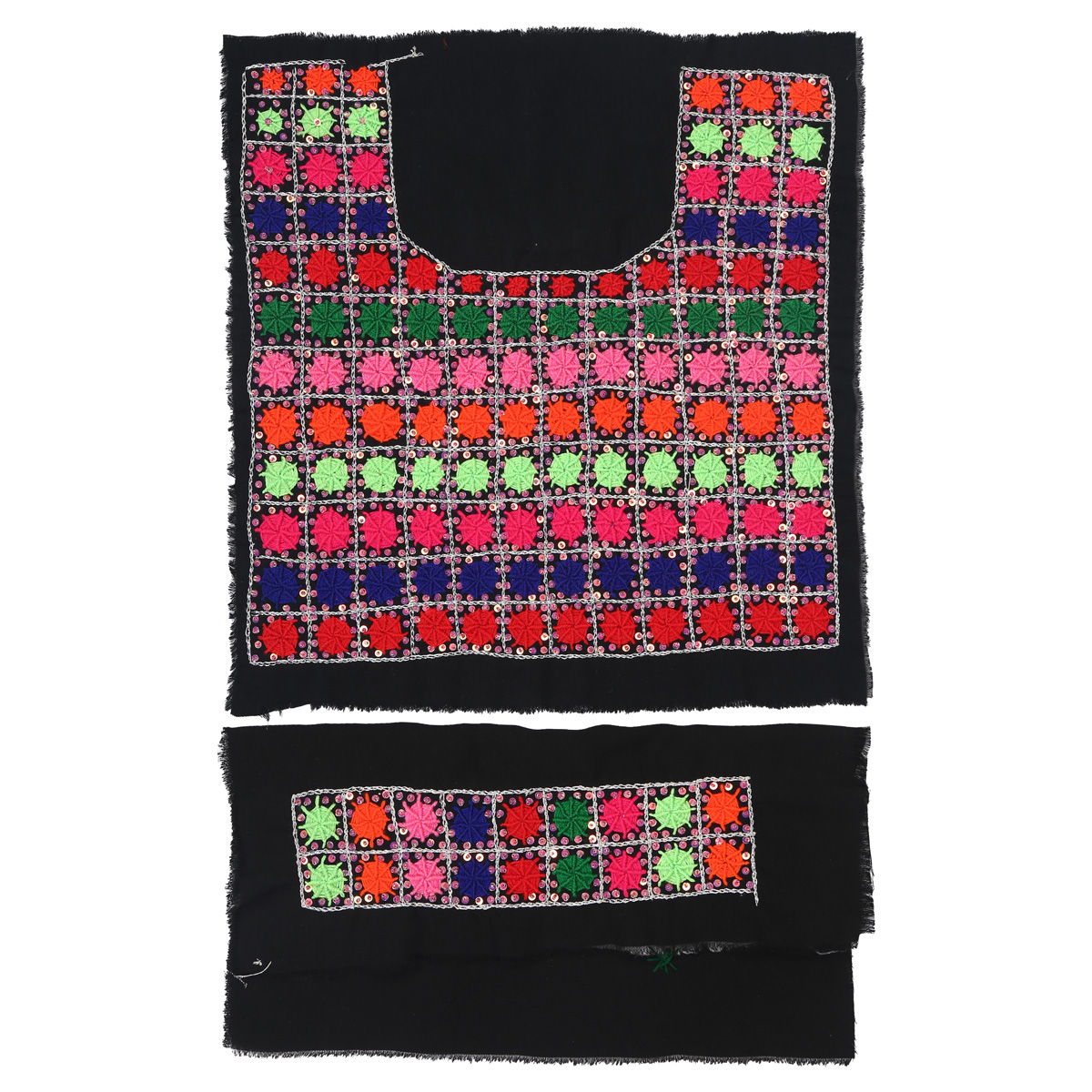 Multi-Color Handmade Embroidered Dress Patch