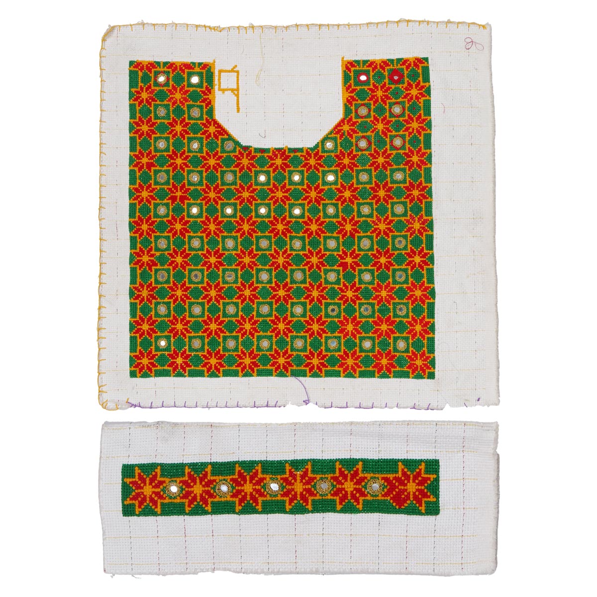 Graph Embroidered Handmade Dress Patch 