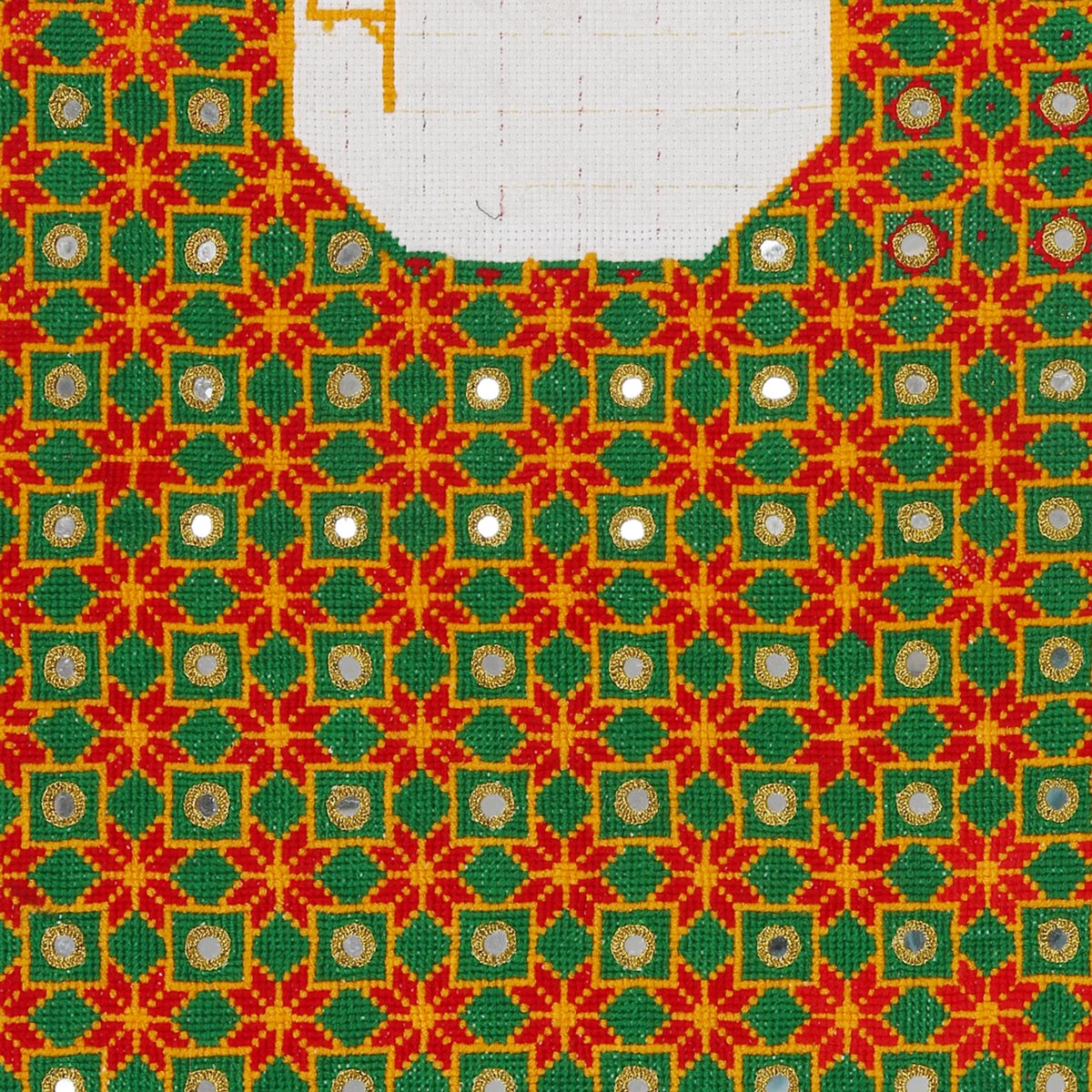 Graph Embroidered Handmade Dress Patch 