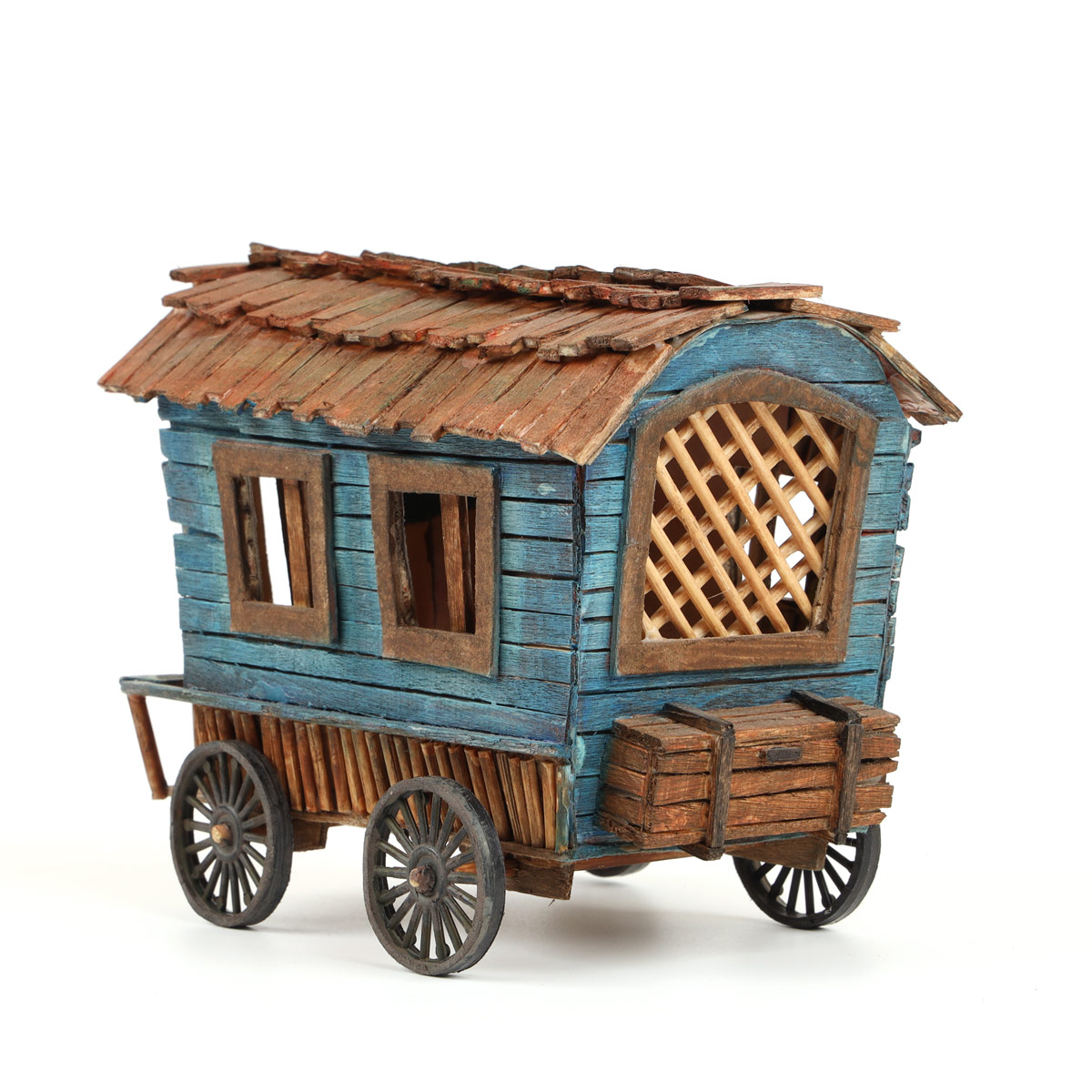 Wooden Horse Carriage Artwork | 3D Cart Artwork