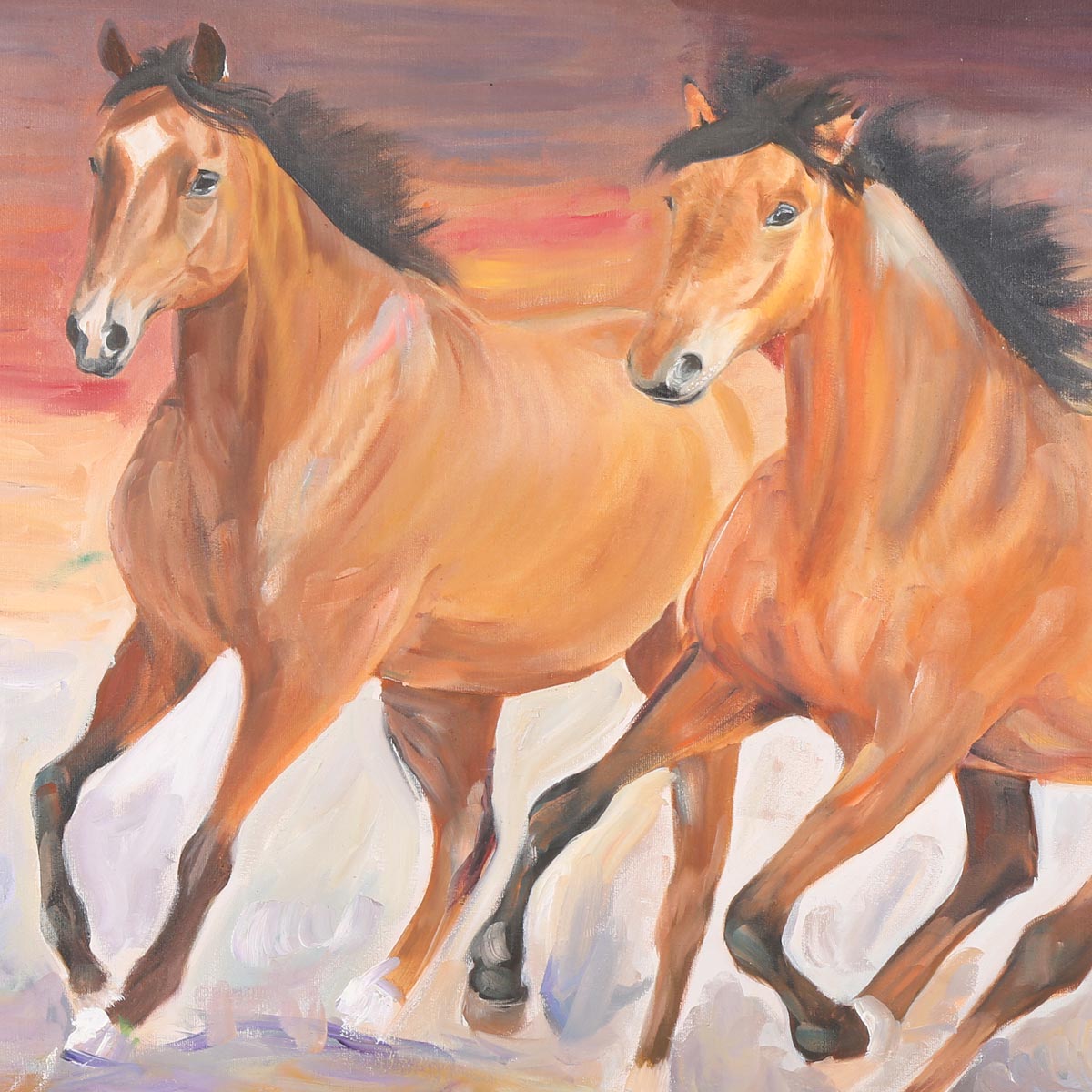 Running Horses Artwork| Oil Color on Canvas