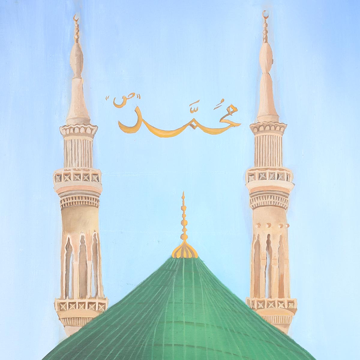 Madina Munawara Artwork| Masjid Al Nabawi Shrine Oil Color Painting