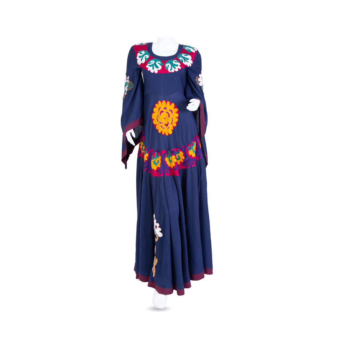 Afghan Dark Blue Long Dress